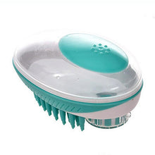 Load image into Gallery viewer, Pet Dog Cat Bath Brush 2-in-1 Pet  Massage Comb Soft Silicone Pet Shower Hair Grooming Comb Dog Cleaning Tool Pet Supplies Pet Brush Bath Massage Brush Shampoo Dispenser for Pet
