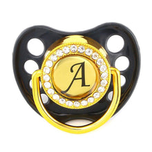 Load image into Gallery viewer, Baby Name Initial Letters Silicone Newborn Kids Dummy Pacifier Nipple Baby Soother Holder Great Babies Gift

