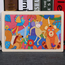将图片加载到图库查看器，24 Slice Wood Puzzles Children Adults Vehicle Puzzles Wooden Toys Learning Education Environmental Assemble Educational Games For Kids and Babies
