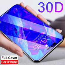 将图片加载到图库查看器，30d Full Cover Tempered Glass On For Iphone 11 12 13 14 Pro Max Screen Protector Protective Glass On Iphone 11 X Xr Xs Max Glass Full Coverage No Lifted Edges For Iphone
