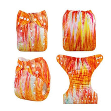 将图片加载到图库查看器，ModernLuxury Printed Baby Cloth Diaper Reusable Cloth Nappy Snap Adjustable Pocket Diaper Nappies For Baby Kids
