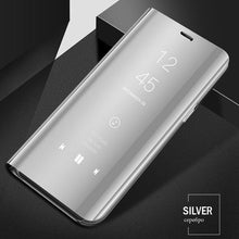 Load image into Gallery viewer, Smart Flip Phone Case For iPhone X XR XS 5 5S SE 7 8 6 6S Plus 11 12 13 Mini Pro Max 2020 Mirror Window Standing Holder Cover  Mirror Screen Smart Plating Case 360 Full Body Ultra Thin Intelligent Protective Case
