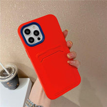 Load image into Gallery viewer, Modern Card Candy Color Phone Case For iPhone 12 11 13 Pro Max 12 13 Pro 11 Shockproof Bumper Soft Back Cover Colorful Silicone Phone Cover
