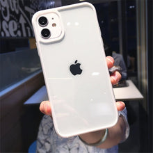 Load image into Gallery viewer, Transparent Shockproof Bumper Phone Case For iPhone 11 12 13 14 Pro Max Mini Cute Candy Color Hard Cover  Luxurious Translucent Case for iPhone
