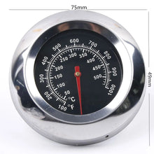 Load image into Gallery viewer, 500 ℃ 1000℉ Degree Roast Barbecue BBQ Smoker Grill Thermometer Temp Gauge Dia 3" Outdoor  Stainless Steel BBQ Thermometer 2023
