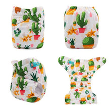 将图片加载到图库查看器，ModernLuxury Printed Baby Cloth Diaper Reusable Cloth Nappy Snap Adjustable Pocket Diaper Nappies For Baby Kids
