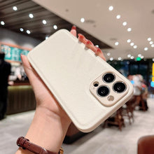 将图片加载到图库查看器，Trendy Slim Leather Case with Full Protection Luxury Leather Textured Case for iPhone 11 12 13 Soft Shockproof Cover Leather Case Compatible with iPhone 12 13 Pro Max Elegant Phone Case
