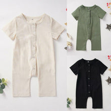 将图片加载到图库查看器，Newborn Infant Baby Boy Girls Unisex Button Romper Jumpsuit Playsuit Sunsuit Clothes For Girls And Boys

