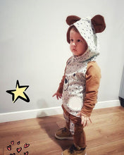 Load image into Gallery viewer, Newborn Boy Long Sleeve Bear Infant Hoodie Pant Tracksuit Set Pajamas For Kids In Bear Deisgn
