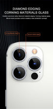 Load image into Gallery viewer, Glitter Diamond Camera Lens Protector For Iphone 13 Pro Max Mini Camera Metal Ring Glass For Iphone 12 11 Pro Max Protective Cap Diamond Glitter Camera Lens Protector On For Iphone
