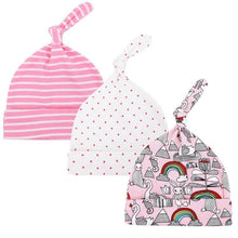 将图片加载到图库查看器，Printed Baby Hats &amp; Caps For Newborn Baby Accessories In Elegant Modern Design Set Of 3PCS For Baby Kids
