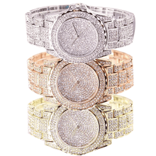 Load image into Gallery viewer, Fashion Watch Women Luxury  Round Quartz Watch Wrist Watches for Women Shiny Gold Sliver Watches  Wrist Watch For Ladies Gift

