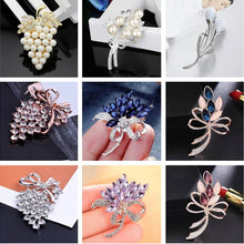 Load image into Gallery viewer, Hot Selling Fashionable Opal Stone Flower Brooch Pin Beautiful Rhinestone Clothes Accessories Women's Corsage Birthday Gifts
