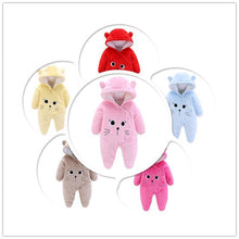 将图片加载到图库查看器，Newborn Winter Hoodie Baby Rompers Outwear Infant Baby Jumpsuit 3M -12M For Girls and Boys Winter Romper
