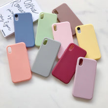 将图片加载到图库查看器，Ultra Thin Slim Fit Soft Grip Anti-Scratch Protective Cover Thicker Candy Phone Case for iPhone Soft Silicon Back Phone Cover for iPhone 12 13 Pro Max iphone Case
