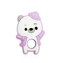 将图片加载到图库查看器，Silicone Bear Baby Teethers Silicone Beads Baby Pacifier Clips Teething Toys Clip Nipple Clasps For Baby Boys And Girls
