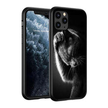 Load image into Gallery viewer, Black Big Eye Cat Cover Phone Case For iPhone 14 13 12 11 Pro Max Mini XS Max X XR Silicone Black Anti-Fingerprint Anti-Fall Clear Soft Anti-Yellow Cover Silicone Case
