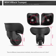 将图片加载到图库查看器，HANLUOKE W041 Trolley Case Luggage Wheel Universal Travel Suitcase Parts Accessories High Quality Rubber Luggage Wheel Rubber
