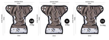 Load image into Gallery viewer, Newborn Pocket Diaper Cloth Diapers Bamboo Charcoal Inner Waterproof PUL Outer Double Gussets Nappies for Baby
