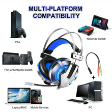 Load image into Gallery viewer, NEW Trend  Gaming Headset Gamer Ear Wired Headphones for Smartphone/PS4/PC/Xbox with Retractable Rotate Microphone and LED Light
