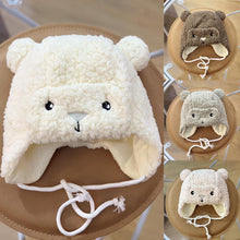 将图片加载到图库查看器，Modern Elegant Baby Boy Girl Warm Earmuffs Hat Wool Winter Ski Cap Winter Plush Cartoon Hat For Boys and Girls Kids

