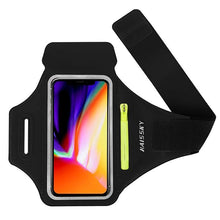 Load image into Gallery viewer, Sports Green Armbands Zipper Running Bag Phone Case Holder Wrist Arm Band Holder Pouch Case For Exercise Workout
