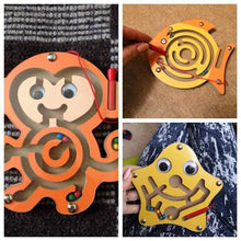 Load image into Gallery viewer, Children Magnetic Maze Toy Kids Wooden Puzzle Game Toy Kids Early Educational Brain Teaser Wooden Toy Intellectual Stevvex Board

