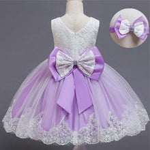 将图片加载到图库查看器，Handmade Luxury Princess Baby Girl 1 Year Birthday Dress Tutu First Christmas Party Cute Bow Dress Infant Modern Luxury Dress With Big Bow
