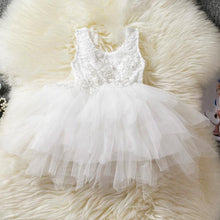 将图片加载到图库查看器，Luxury Modern Flower Newborn Baby Dress New Summer Cute Baby Girls Clothes Tulle Lace Infant Party Clothing Dress For Girls
