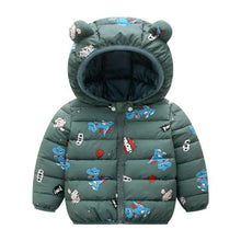 Load image into Gallery viewer, Infant Baby Hooded Warm Jackets For Baby Girls  and Baby Boys For WInter In Modern New Luxury Shiny Design
