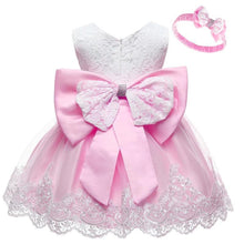 将图片加载到图库查看器，Luxury Modern Baby Girl Christmas Dress Newborn Baby Girls Bow Dresses For Baby 1st Year Birthday Party
