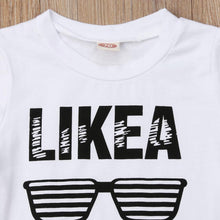 Load image into Gallery viewer, Baby Hip Hop Short Sleeve Summer Toddler Infant Like A Boss Letter Tops T-shirt  and Pants Outfits 2Pcs Ste For Boys

