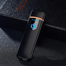 Load image into Gallery viewer, Luxury Modern New Personality USB Cigarette Lighter Fingerprint Induction Electronic Lighter Rechargeable
