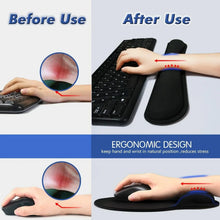 Load image into Gallery viewer, Ergonomic Mouse Pad with Wrist Rest - Non-Slip Base for Office &amp; Gaming
