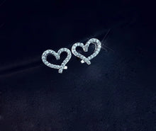 将图片加载到图库查看器，Wholesale  925  Silver Heart Zircon Earrings for Women 2020 New Trend Personality Lady Fashion Jewelry

