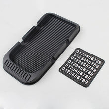 Load image into Gallery viewer, Car Dashboard Anti-Slip Mat With Cell Phone Number Silica gel Auto Non-slip Pad For Paper Towels GPS Phone Auto Car Accessories
