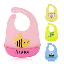 将图片加载到图库查看器，Silicone Baby Eating Bib Children Adjustable Large Boy Girl Saliva Pocket Super Soft Waterproof Bibs For Kids
