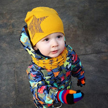 将图片加载到图库查看器，Modern Baby Boys &amp; Girls Hat Scarf Set Beanie Boys Caps with Scarf for Kids In elegant Modern Design
