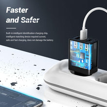 Load image into Gallery viewer, Black Dual Port Quick Charge 3.0 USB Charger QC 3.0 Fast Charging Multi Charger Portable Travel Wall Modern Phone Charger
