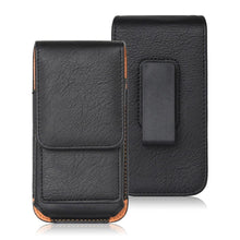 Load image into Gallery viewer, Universal Leather Case for iPhone Mens PU Leather Vertical Case with Belt Clip for iPhone Waist Pack Belt Clip Bag for 3.5-6.3" Mobile Phone Pouch Phone Cover
