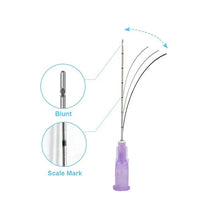 Load image into Gallery viewer, 50pcs Blunt-tip Cannula for filler injection 14G 18G 20G 21G 22G 23G 25G27G30G uric acid facial filling nose slight blunt needle
