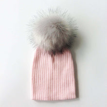 Load image into Gallery viewer, Trend New Winter Children Boy Girl Crochet Artificial Pompom Hat Knitted Toddler Kids Caps With Pompon Baby Beanie For Girls and Boys
