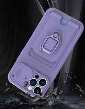 将图片加载到图库查看器，Lightweight Heavy Duty Protective Case With Rotatable Kickstand Ring For iPhone 13 14 Case Magnetic Ring Holder Cover for iPhone 12 11 14 Pro Wallet Card Armor iphone Case
