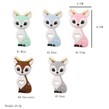 将图片加载到图库查看器，New Sets Baby Silicone Teether Rodent Silicone Animal Fox Teeth Chew Children Goods
