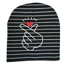 Load image into Gallery viewer, Modern Baby Hat Cute Ear Cotton Girls Cap Scarf Infant Hats Finger love Kids Boys Knitted Cap Winter hat I love mama/pap  Cap
