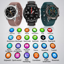 将图片加载到图库查看器，Modern Full Round Touch Display Smart Watch for Men In Business Luxury Style With IP68 Waterproof Protection and Heart Rate Blood Pressure Monitor 5 Days Standby Smartwatch

