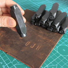 Load image into Gallery viewer, Letter &amp; Number Stamp Punch Set - Hardened Steel for Metal, Wood, Leather (A-Z, 0-9)
