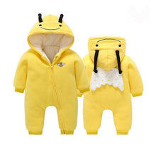 Load image into Gallery viewer, Elegant Baby Clothes Rompers Jumpsuits Newborn Cartoon Little Bee Rabbit Ears Zipper Clothes Cotton Jackets For Kids
