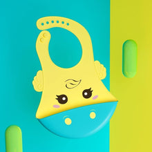 将图片加载到图库查看器，Silicone Baby Eating Bib Children Adjustable Large Boy Girl Saliva Pocket Super Soft Waterproof Bibs For Kids
