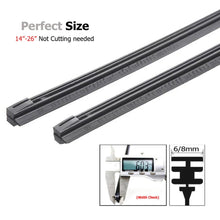 Load image into Gallery viewer, 2pcs/lot Car rubber Vehicle Insert strips Wiper Blade blades (Refill) 6mm/8mm 14"16"22"24"26" car accessories Soft Refills
